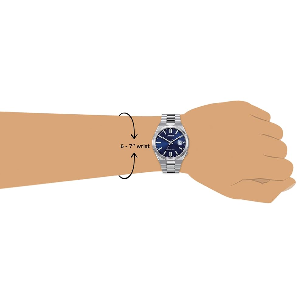 Citizen Tsuyosa NJ0150-81L Men's Automatic Watch – Blue Dial with Silver Steel Strap