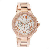 Michael Kors Camille Chronograph White Dial Rose Gold Steel Strap Watch for Women - MK5636