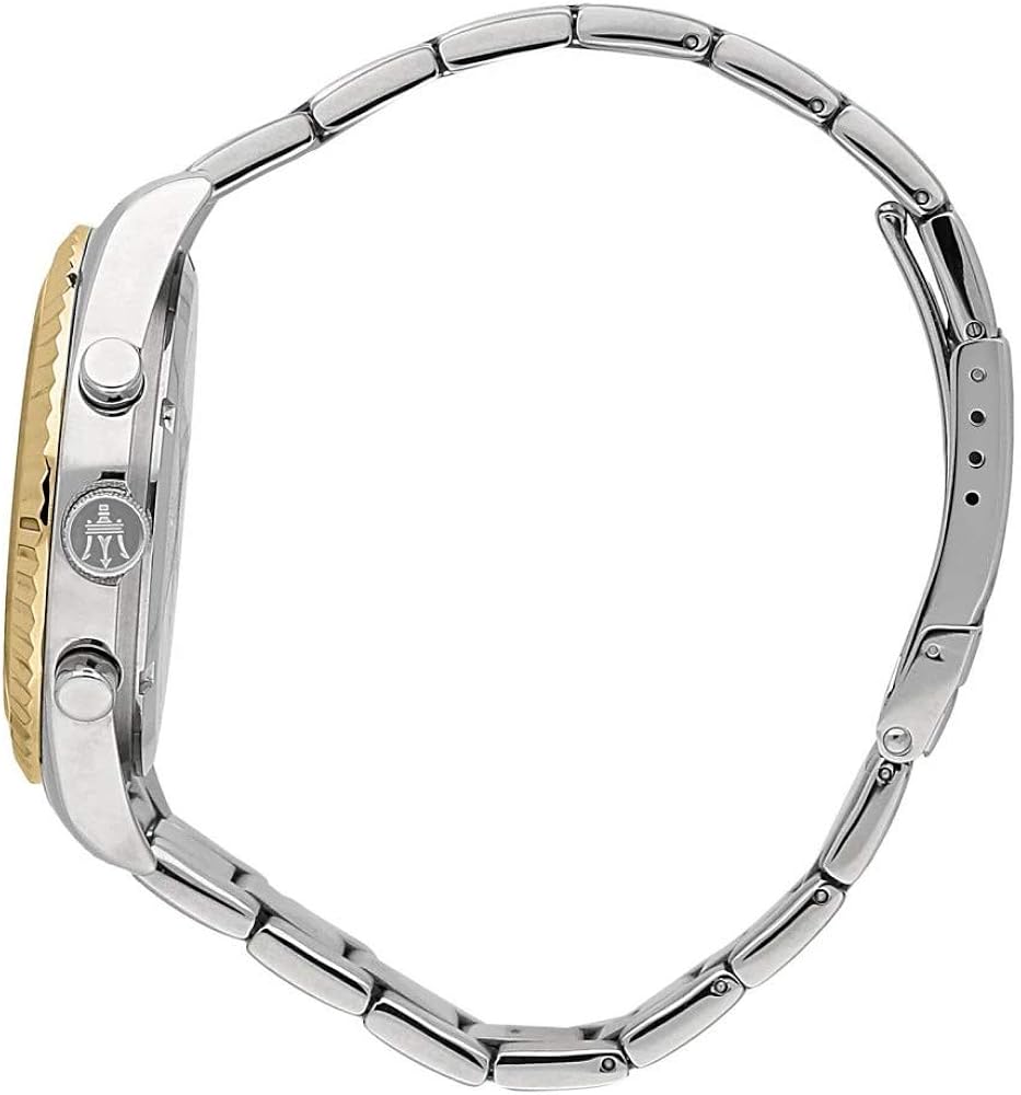 Maserati Competizione Chronograph Black Dial Two Tone Steel Strap Watch For Men - R8853100016