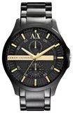 Armani Exchange Hampton AX2121 Men's Chronograph Watch – Black Dial with Black Stainless Steel Strap