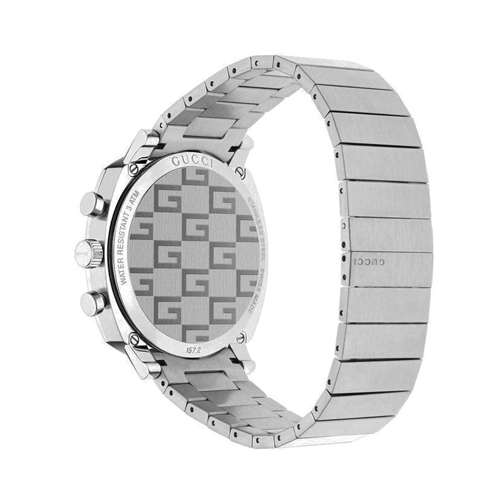 Gucci Grip Collection Quartz Silver Dial Silver Steel Strap Watch For Men - YA157302