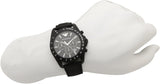Emporio Armani Sigma Chronograph Black Dial Black Leather Strap Watch For Men - AR6131