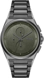 Hugo Boss 1514045 Steer Chronograph Men's Watch – Grey Dial & Grey Steel Strap