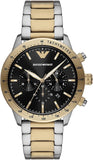 π Emporio Armani AR11521 Analog Chronograph Men's Watch β Black Dial & Two-Tone Steel Strap (100% off)
