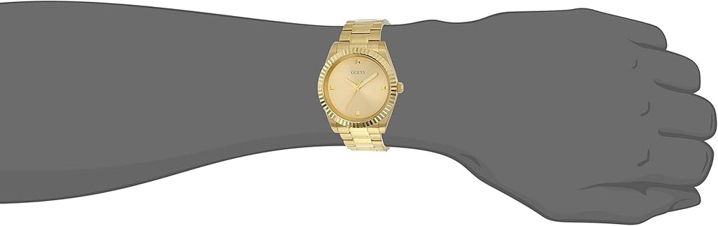 Guess Connoisseur Analog Gold Dial Gold Steel Strap Watch For Men - GW0542G2