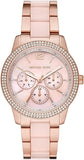 Michael Kors MK6828 Tibby Chronograph Women's Watch – Rose Gold Dial & Two-Tone Steel Bracelet
