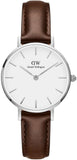 Daniel Wellington DW00100239 Classic Petite Women’s Watch – White Dial with Brown Leather Strap