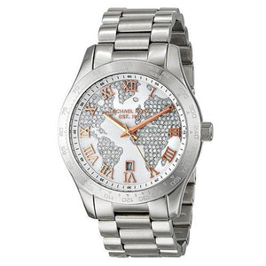 Michael Kors Layton Silver Dial Silver Steel Strap Watch for Women - MK5958