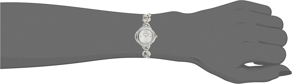 Swarovski 5547622 Crystal Flower Women's Watch – Silver Dial & Stainless Steel Strap