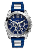 Guess W0167G3 Sport Multifunction Men's Watch – Blue Dial & Blue Rubber Strap