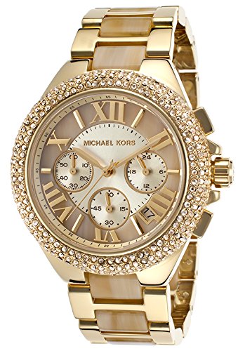 Michael Kors Camille Gold Dial Gold Steel Strap Watch for Women - MK5902