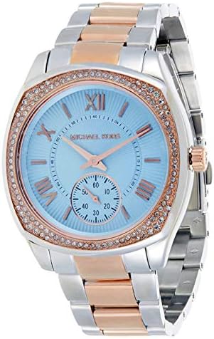 Michael Kors Bryn Quartz Blue Dial Two Tone Steel Strap Watch For Women - MK6136
