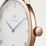 Daniel Wellington Dapper Cornwall White Dial Black Nylon Strap Watch For Men - DW00100261