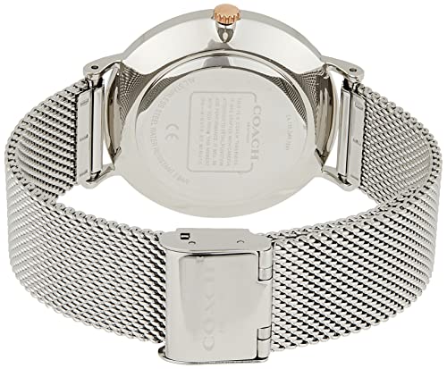 Coach Perry White Dial Silver Mesh Bracelet Watch for Women - 14503124