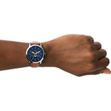 Fossil FS5903 Neutra Minimalist Moonphase Men’s Watch – Blue Dial with Brown Leather Strap