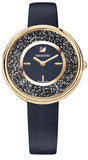 Swarovski 5275043 Crystalline Pure Women's Watch – Black Dial & Black Leather Strap