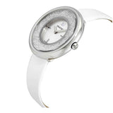 Swarovski Crystalline Pure White Dial White Leather Strap Watch for Women - 5275046