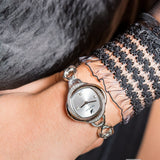 Swarovski 5547622 Crystal Flower Women's Watch – Silver Dial & Stainless Steel Strap