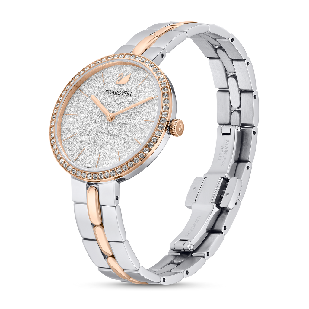 Swarovski Cosmopolitan Crystals Silver Dial Two Tone Steel Strap Watch for Women - 5644081