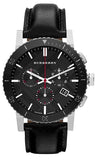 Burberry BU9382 The City Men's Watch – Black Dial & Black Leather Strap