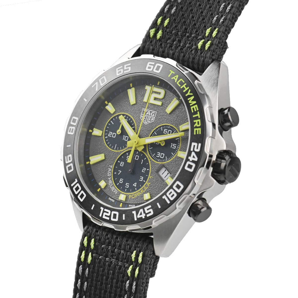Tag Heuer Formula 1 Chronograph Grey Dial Black Nylon Strap Watch for Men - CAZ101AG.FC8304