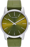 Calvin Klein K2G211WL City Quartz Men's Watch – Green Dial & Green Leather Strap
