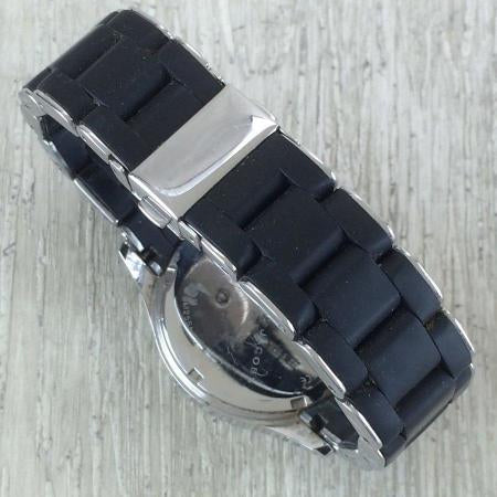 Marc Jacobs Rock Chronograph Black Dial Black Silicone Strap Watch for Women - MBM2551