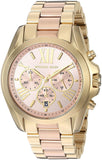 Michael Kors Bradshaw Gold Dial Two Tone Steel Strap Watch for Women - MK6359