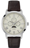 Guess W0870G1 Delancy Quartz Men's Watch – White Dial & Brown Leather Strap