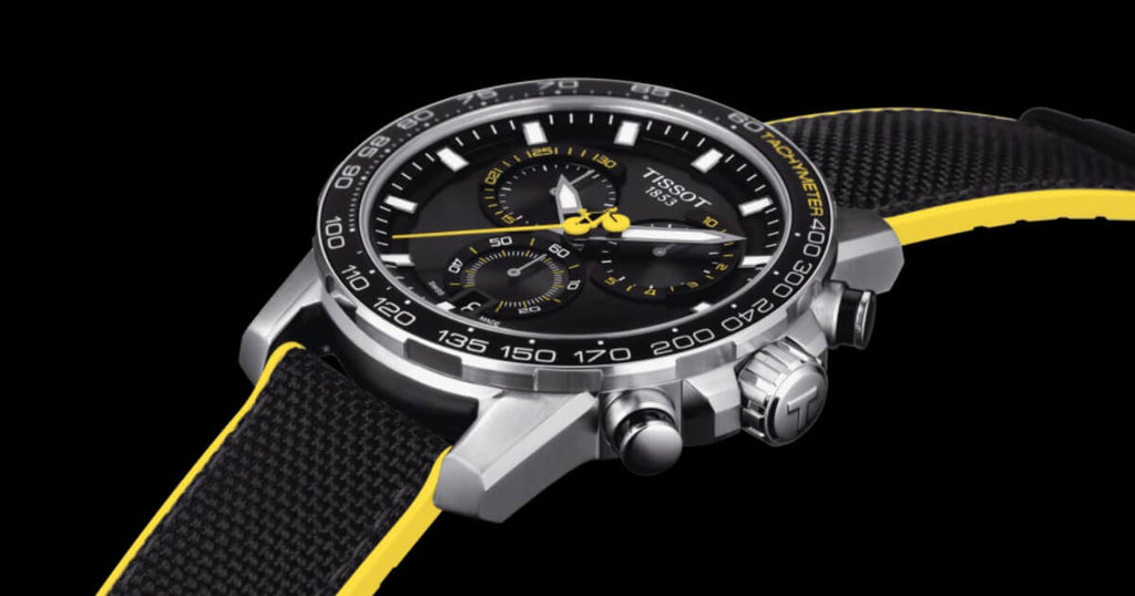 Tissot T Sport Supersport Chrono Tour De France Black Dial Black Nylon Strap Watch for Men - T125.617.17.051.00