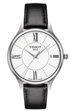 Tissot Bella Ora Round White Dial Black Leather Strap Watch For Women - T103.210.16.018.00