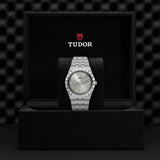 Tudor Royal Day Date Diamonds Automatic Silver Dial Silver Steel Strap Watch for Men - M28600-0002