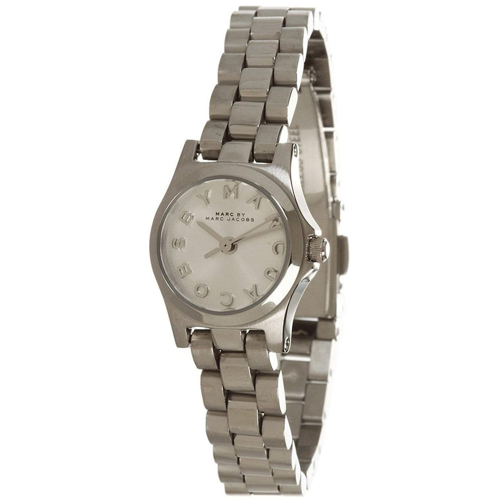 Marc Jacobs Henry Dinky Silver Dial Silver Steel Strap Watch for Women - MBM3198