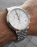 Tissot Carson Premium White Dial Silver Steel Strap Watch For Men - T122.417.11.011.00