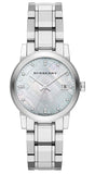 Burberry BU9125 The City Women's Watch – Diamond-Accented Silver Dial & Silver Steel Bracelet