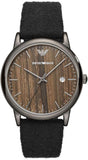 Emporio Armani AR11156 Luigi Analog Men's Watch – Brown Dial & Black Leather Strap