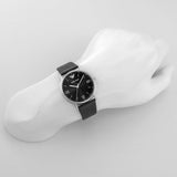 Emporio Armani Kappa Analog Quartz Black Dial Black Leather Strap Watch For Men - AR11013