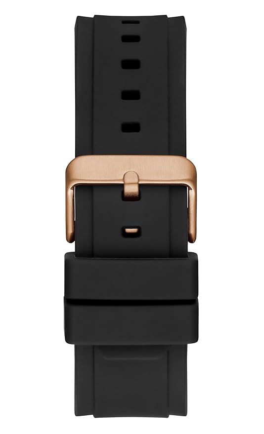 Guess Matrix Multifunction Black Dial Black Rubber Strap Watch For Men - GW0423G5