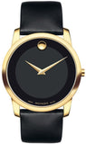 Movado 606876 Museum Men's Watch – Black Dial & Black Leather Strap
