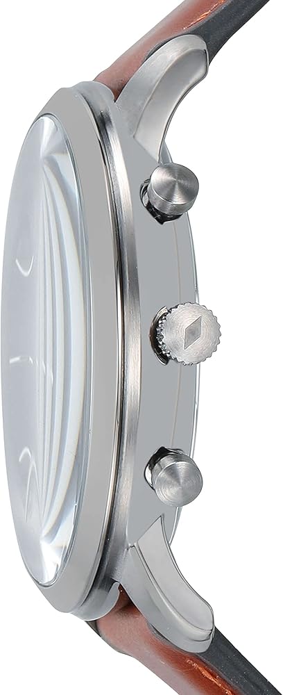 Fossil Neutra Chronograph Grey Dial Brown Leather Strap Watch for Men - FS5512