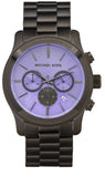 Michael Kors MK5954 Runway Chronograph Women's Watch – Purple Dial & Black Steel Bracelet
