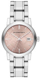 Burberry BU9124 The City Women's Watch – Pink Dial & Silver Steel Bracelet