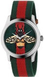 Gucci YA1264060 Le Marché des Merveilles Unisex Watch – Red & Green Dial & Red-Green Nylon Strap