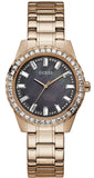 Guess GW0111L3 Sparkler Diamonds Quartz Women's Watch – Black Dial & Rose Gold Steel Strap