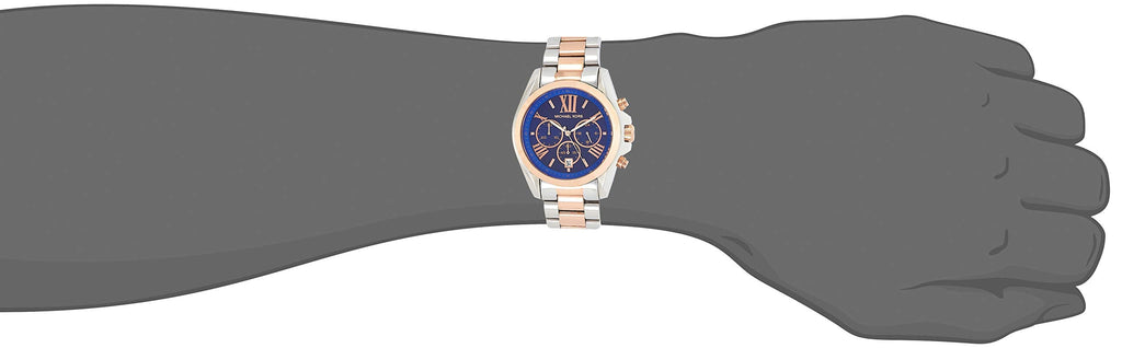 Michael Kors Bradshaw Blue Dial Two Tone Steel Strap Watch for Women - MK5606
