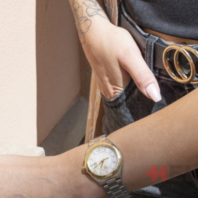 Tag Heuer Formula 1 Diamonds Women's Watch WBJ1421.BB0648 – Mother of Pearl White Dial with Two-Tone Steel Strap