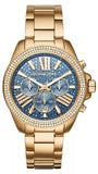 Michael Kors MK6291 Wren Diamonds Women's Watch – Blue Dial & Gold Steel Bracelet
