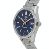 Tag Heuer Carrera Quartz Diamonds Blue Dial Silver Steel Strap Watch for Women - WAR1114.BA0601