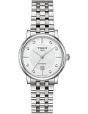 Tissot T1222071103600 T Classic Carson Premium Women's Watch – White Diamonds Dial & Silver Steel Strap