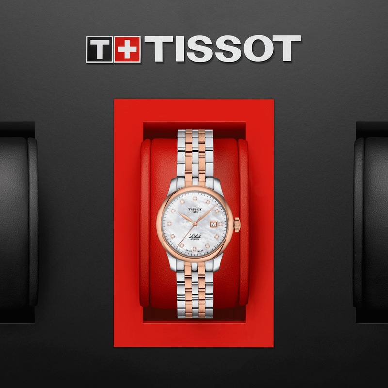 Tissot Le Locle Automatic Lady Mother of Pearl Dial Two Tone Steel Strap Watch For Women - T006.207.22.116.00